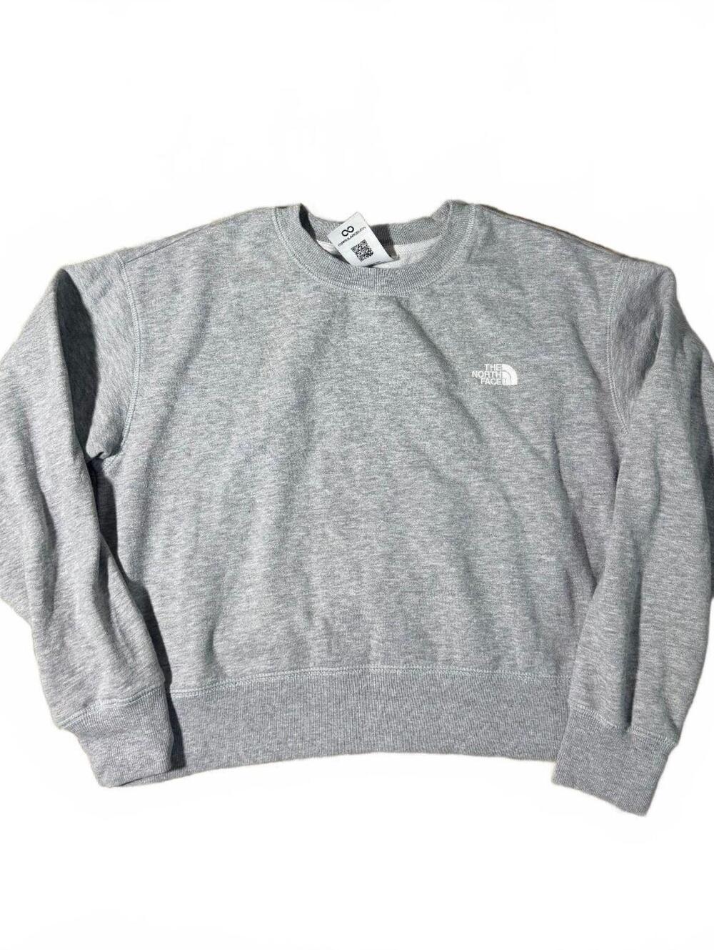The North Face Women's Gray Cropped Athleisure Sweatshirt Size M